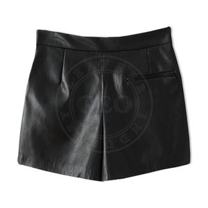 Genuine Leather <b>Shorts</b> for <b>Women</b>, Smart Classic Design, Luxury Apparel for Boutique Bulk Orders - Product Image 4