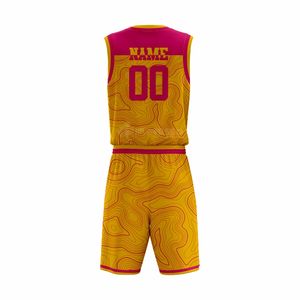 Uniforme de baloncesto transpirable reversible personalizado para adultos/niños de talla grande con nombre y número de equipo personalizados - Product Image 3