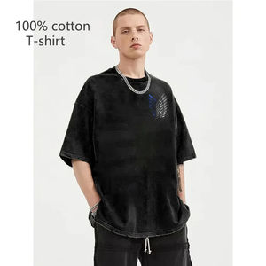 เสื้อยืดพิมพ์ลายแอซิดแบบกำหนดเองเสื้อยืดผ้าฝ้ายไม้ไผ่ขนาดใหญ่ใส่ได้พอดีกับการปักตามสั่ง - Product Image 3