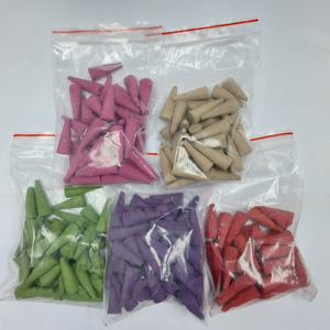 Cono de incienso de color crudo con humo de reflujo para spa y meditación relajante, calidad de exportación de Vietnam - Product Image 2