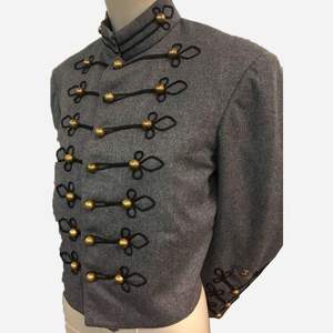Veste militaire en laine ardoise et noire - Product Image 1