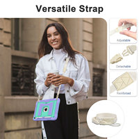 Étui de protection robuste pour tablette avec béquille et bandoulière pour iPad A16 11e génération 11 pouces 2025 et iPad 10e génération 10,9 pouces 2022