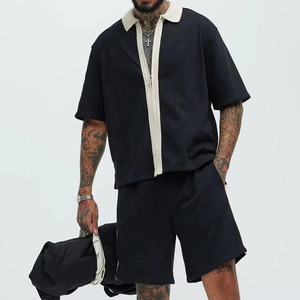 Nouveauté Logo personnalisé à la mode solide Twin Set pour hommes Fitness Wear confortable Jogging Wear hommes Twin Set - Product Image 3