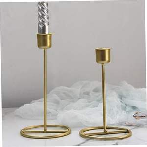 Candelabros de hierro sólido de estilo europeo, molde de vela de diámetro interior, soporte de vela hecho a mano de alta calidad - Product Image 1