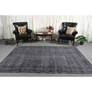 Alfombra de lana turca gris moderna de 5,4x9 pies, diseño de retales de tejido plano para decoraciones de sala de estar, 4m de ancho con respaldo de látex - Product Image 3