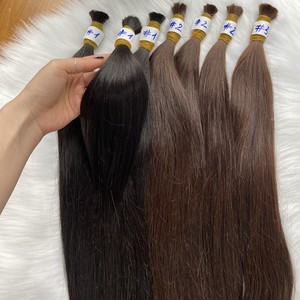 ผมต่อผมแท้เวียดนามยาวตรงสีดำและน้ำตาลเรียงตามระดับคุณภาพสูง - Product Image 2