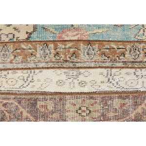 1.5x2.8 ft Turkish Rug, <b>Brown</b> Striped Vintage <b>Wool</b> Rug - Product Image 5