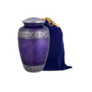 Venta caliente Urna funeraria de aluminio para cenizas Venta al por mayor Exportador de artesanías de cremación DE LA India - Product Image 2