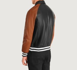 Chaqueta de cuero de diseño personalizado para hombre de alta calidad para invierno - Product Image 5