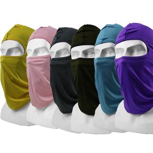 Masque facial coupe-vent en soie de lait à faible MOQ, masque facial à un trou, balaclava d'hiver pour moto, livraison DDP - Product Image 1