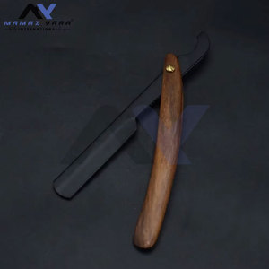 Rasoir droit turc en acier inoxydable avec manche en bois, logo personnalisé, salon de barbier, rasoir à lame, outil de rasage de qualité supérieure - Product Image 2