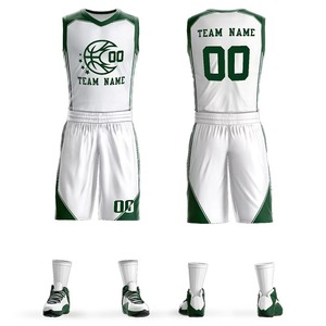 Vente en gros 100% polyester uniforme de basket-ball logo personnalisé équipe sportive impression numérique ensembles de vêtements de sport respirants - Product Image 1