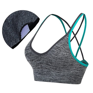 Soutien-gorge de sport 2026 à maintien élevé pour yoga et fitness, bretelles réglables, logo frontal, respirant, en Spandex et Nylon - Product Image 4
