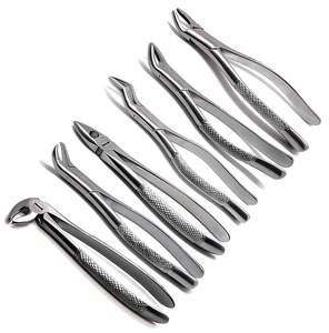 Dental Surgical Forceps Set (6 Pieces) Extracting High <b>Quality</b> Stainless Steel Extraction Forceps - Product Image 1