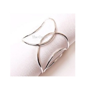Anillo de Servilleta de Aluminio con Diseño de Hoja para Decoración de Mesa, Anillo de Servilleta de Papel con la Mejor Calidad - Product Image 2