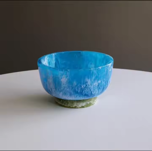 Customize Colorful Handmade Best Quality Full Resin Bowl with Base for by Crescent Crafts - Product Image 3