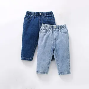 Pantalones vaqueros ajustados personalizados para niños pantalones elásticos de diseñador pantalones ajustados 2024 Pantalones vaqueros de alta calidad para niños y bebés
