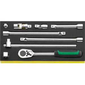 Juego de Llaves de Trinquete Stahlwille de 1/2'' con Inserto TCS y Accesorios, Juego de Herramientas de 9 Piezas - Product Image 1