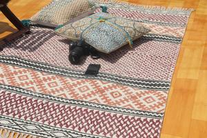 Beau 100% coton matériel tapis main bloc motif d'impression 100% tapis lavables grand travail de broderie pour la maison intérieur extérieur - Product Image 3