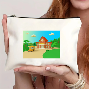 Vente chaude Coton Naturel Maquillage Sac Zipper École Promotionnel Jute Toile Pochette avec Lettre Motif Fabriqué au Vietnam - Product Image 1