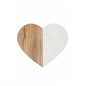 Posavasos de mármol más vendidos Posavasos de mármol con corazón de piedra blanca sólida Real Premium precio al por mayor posavasos de mármol - Product Image 1