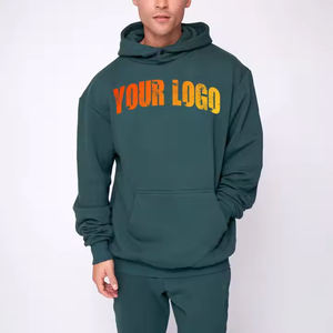 Venta al por mayor Puff Impresión de peso pesado sudaderas con capucha de algodón de los hombres pulóver con capucha de gran tamaño personalizado Impresión de lujo pulóver algodón con capucha - Product Image 4