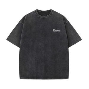 Camiseta Casual de Calle para Hombre, Estilo Holgado, Lavada al Ácido, 100% Algodón, Transpirable, al por Mayor - Product Image 5