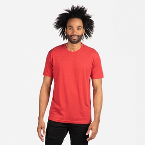Vintage rouge personnalisé Tri-Blend respirant Next Level -Triblend T-Shirt 6010 50/25/25 polyester/coton peigné filé à l'anneau/rayonne Tee - Product Image 5