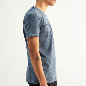 Camiseta OEM de algodón pesado desgastado de gran tamaño camisetas con estampado personalizado Boxy Streetwear Vintage lavado ácido para hombres camiseta - Product Image 5