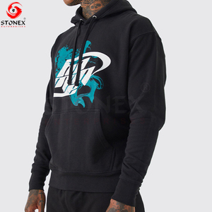 เสื้อกันหนาวมีฮู้ดแขนยาวสำหรับผู้ชาย, สินค้ามาใหม่เสื้อกันหนาวลายทางพิมพ์ลายสำหรับใส่วิ่งลำลองสีพื้นสำหรับฤดูหนาว - Product Image 6