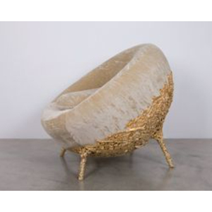 Latest Pattern Arrival High Grade <b>Gold</b> Plated Unique Fancy Texture Designer Luxury Quality Metal Made Living Room Elegant <b>Chairs</b> - Product Image 2