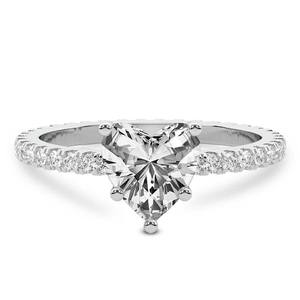 18K oro auténtico IGI certificado laboratorio crecido diamante solitario Halo Corazón y corte redondo joyería personalizada mujeres boda anillos de compromiso - Product Image 1