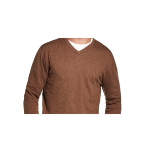 Maglione Vintage da Uomo Beige con Scollo a V, Resistente alle Intemperie, Lavorazione Invernale, Logo 3D, Decorazioni con Bottoni e Cappuccio, Tinta Unita, Taglia Piccola - Product Image 2