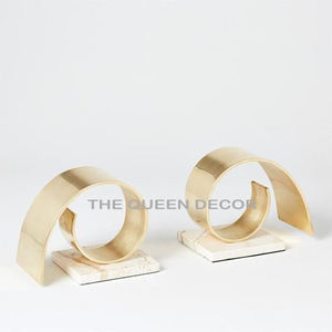 Handcrafted Aluminum and Wooden Bookend Book <b>Stand</b> Book Holder for Office Home Class Room and Library - Product Image 3