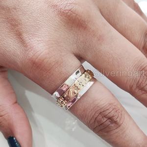 Infinity Spinner Band Bague de méditation Bague de pouce pour femme en argent sterling 925 Fidget Bijoux faits à la main Bague Spinner pour homme de Noël - Product Image 6