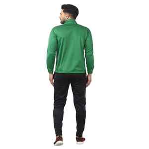 2025 personalizado cómodo para hombre con cremallera y sudaderas con capucha conjunto de dos piezas chándales color verde entrenamiento de invierno Jogging de talla grande - Product Image 3
