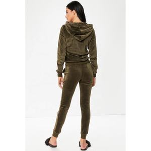 Conjunto Deportivo de Dos Piezas Personalizado con Bordado, de Poliéster Tejido, para Invierno, Estilo Y2K, Top Corto y Pantalones Largos para Mujer - Product Image 2