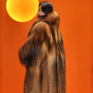 Marron Abrigo de <span class=keywords><strong>Mapache</strong></span> Pelo largo Mujer or Hombre - Product Image 3