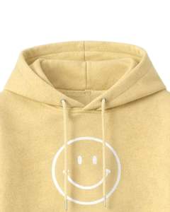 Yellow Smiley Face Printed <b>Hoodie</b> And Jogger Pants Set Women Fleece Pullover Sweatshirt With Matching Trousers Casual Wear - Product Image 3