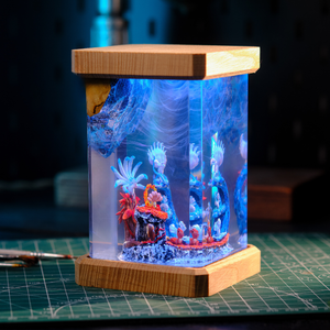 Lámpara de Resina Epoxi Personalizada, Lámpara de Resina Epoxi, Lámpara de Arte de Madera y Resina, Lámpara de Noche Personalizada, Regalo Hecho a Mano, Halloween - Product Image 6