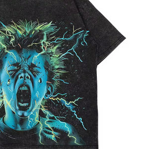 Camisetas personalizadas de calle Vintage para hombre, 100% de algodón, manga regular de gran tamaño, estampado sólido, estambre, respetuoso con el medio ambiente, secado rápido - Product Image 6