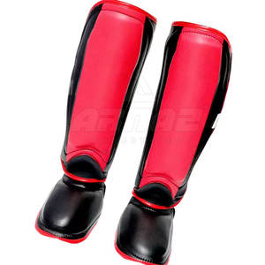 Protège-tibias de boxe avec surface lisse et ajustement sécurisé, tissu doux au toucher et mouvement confortable - Product Image 5