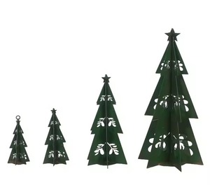 Esculturas Decorativas de Mesa con Diseño Moderno de Árbol de Navidad, Material Metálico Plateado de Alta Calidad, Árbol de Navidad para Decoración Navideña de Interiores - Product Image 6