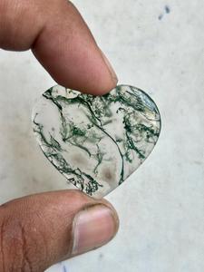 AAA Grade Natural Moss Agate Hearts Gemstone Beautiful Green Cabochon Cut InfinityStones Rajasthan for Wholesale Loose Gemstones - Product Image 3