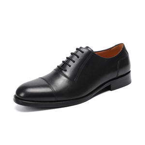 Zapatos de vestir clásicos de cuero genuino para hombre, de ancho amplio, estilo Oxford, perfectos para pies grandes y anchos, zapatos de trabajo para hombre. - Product Image 1