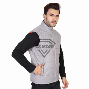 เสื้อกั๊กพัฟเฟอร์น้ำหนักเบาสำหรับผู้ชาย แบบควิลท์ อุ่นสบายสำหรับฤดูหนาว สีเทา ไม่มีแขน เสื้อกันหนาวแบบกิเลต์ สำหรับใส่ลำลองกลางแจ้งและแฟชั่น - Product Image 6