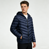 Veste matelassée bleu marine pour homme pour l'hiver