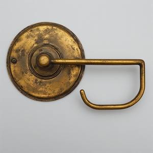 Soporte de papel higiénico montado en la pared de bronce vintage con embellecedor tallado artesanal diseñado para decorativo - Product Image 2