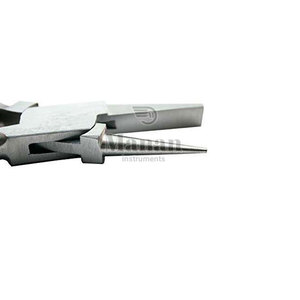 MANAN INSTRUMENTS MI-FNP-706 Pince à bec plat en acier inoxydable de 5 pouces - Outil de précision pour la pliage de fils et la fabrication de bijoux, personnalisable - Product Image 4