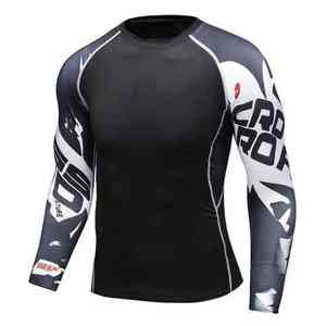 2025 personalizado al por mayor de manga larga logotipo sublimado impreso Spandex Rashguard con protección solar Diseña tu propio equipo MMA venta - Product Image 4